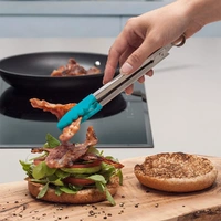 Zeal Tongs 7" Silicone Head Aqua