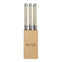 LAGUIOLE STEAK KNIFE BLOCK SET 6 IVORY