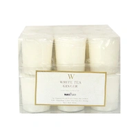 50mm Scented Votive Candle (18 Pack) – White Tea & Ginger