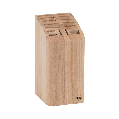 KNIFE BLOCK IN HEAVEA WOOD