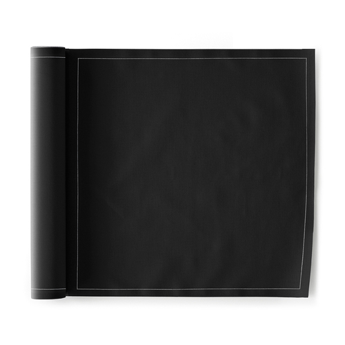 MYDRAP BLACK FABRIC NAPKINS ROLL OF 50