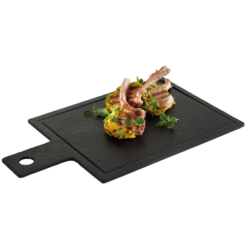 NATURAL SLATE TRAY 2 PIECE SET 26X20CM