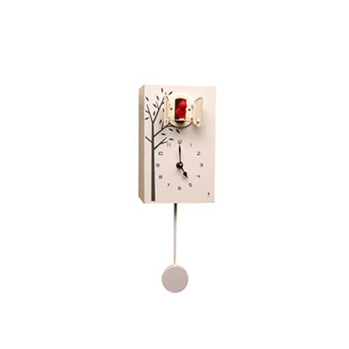CUCKOO CLOCK RECTANGLE WHITE