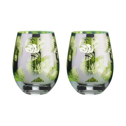 ARTLAND TROPICAL LEAVES DOF TUMBLER (2)