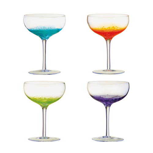 ASD FIZZ CHAMPAGNE SAUCER SET 4