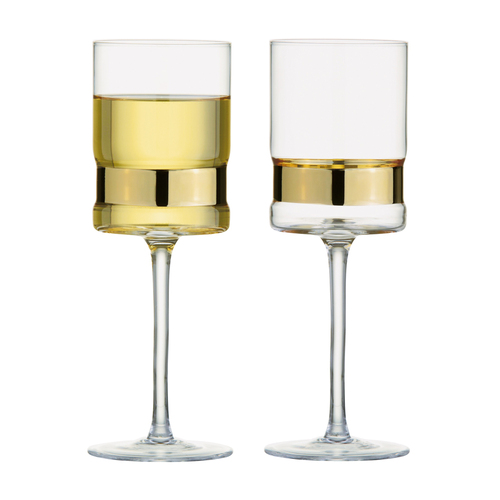 ASD SOHO WINE GLASS GOLD SET 2