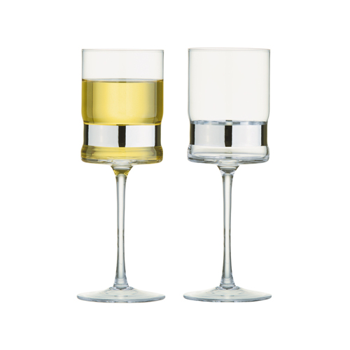 ASD SOHO WINE GLASS SILVER SET2