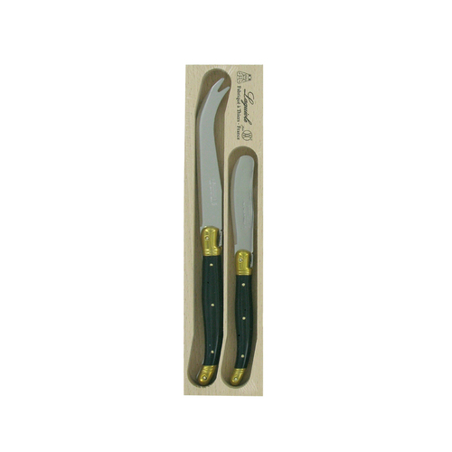 VERDIER CHEESE KNIFE/SPREADER 2PC BRASS