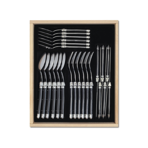 VERDIER CUTLERY SET 24 PC BLACK