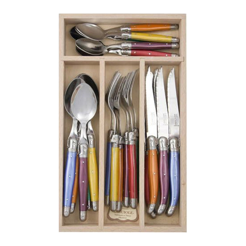 VERDIER CUTLERY SET 24 PC COLOURED  PRL