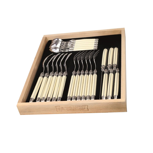 VERDIER CUTLERY SET 24 PC IVORY