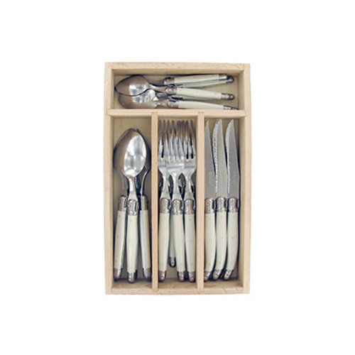 VERDIER CUTLERY SET 24 PC WHITE