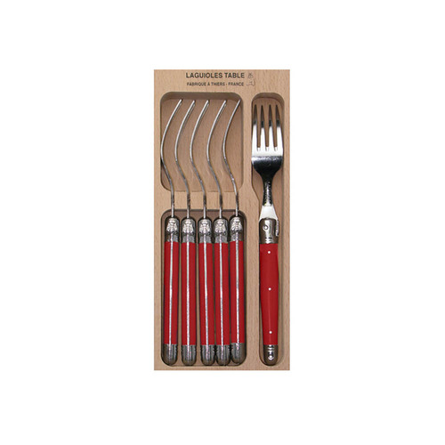 VERDIER FORK SET 6 BRIGHT RED 