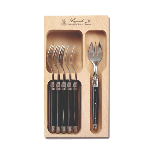 VERDIER CAKE FORKS SET 6 BLACK