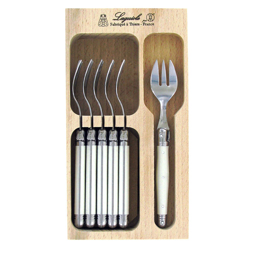 VERDIER CAKE FORKS SET 6 WHITE