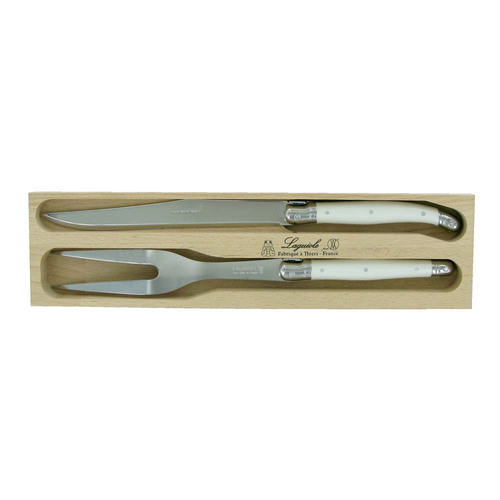 VERDIER CARVING SET WHITE