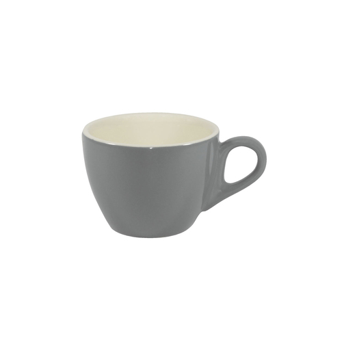 FRENCH GREY/WHITE FLAT WHITE CUP 160ML