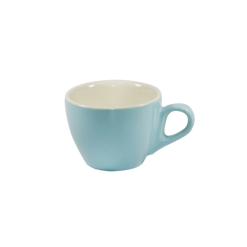 MAYA BLUE/WHITE FLAT WHITE CUP 160ML