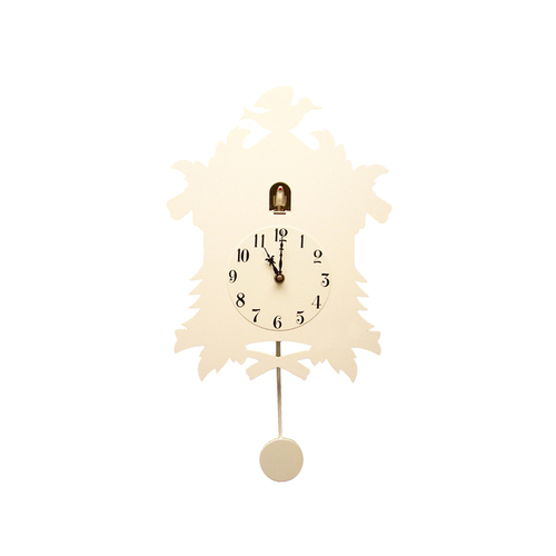 CUCKOO CLOCK SLOW PENDULUM WHITE