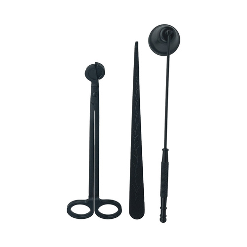 CANDLE CARE KIT - BLACK STAINLESS STEEL