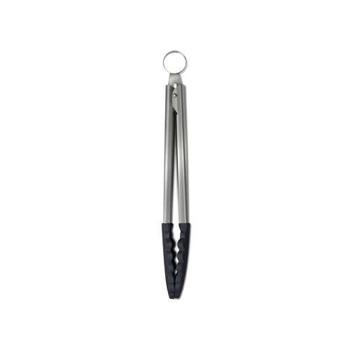 ZEAL TONGS 10" SILICONE HEAD DARK GREY