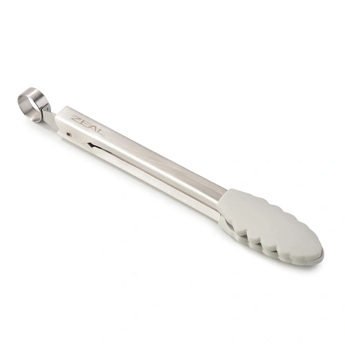Zeal Tongs 7" Silicone Head French Grey