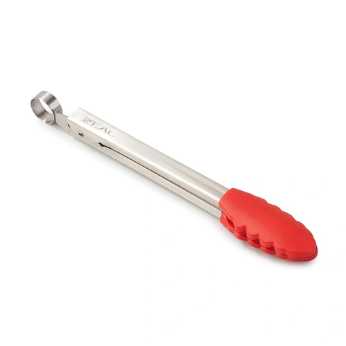 Zeal Tongs 7" Silicone Head Red