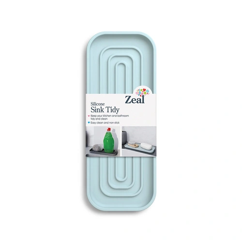 ZEAL SILICONE SINK TIDY DUCK EGG BLUE