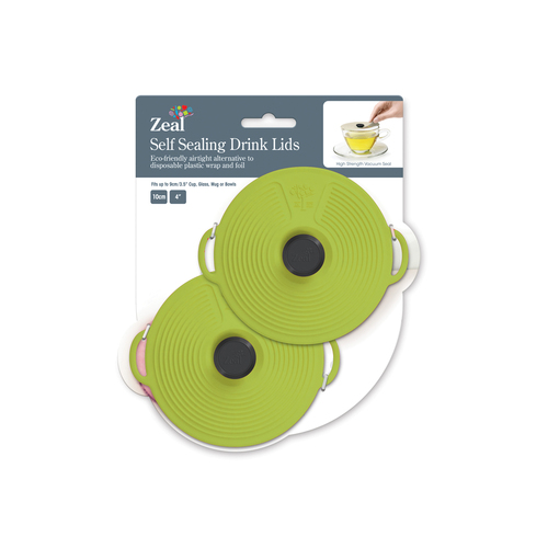 ZEAL BRIGHT LID 10CM SET OF 2 LIME