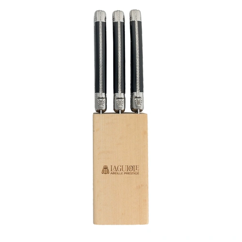 LAGUIOLE STEAK KNIFE BLOCK SET 6 BLACK