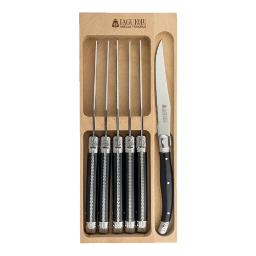LAGUIOLE STEAK KNIFE SET 6 BLACK