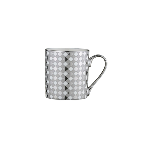 BIA TARTAN ESPRESSO MUG PLATINUM