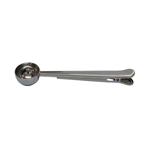 COFFEE SCOOP WITH CLIP STAINLESS STEEL