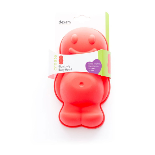 DEXAM SILICONE JELLY BABY MOULD RED 20CM