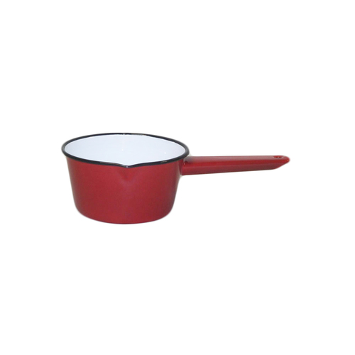 FALCON MILK PAN ENAMELWARE RED 14CM