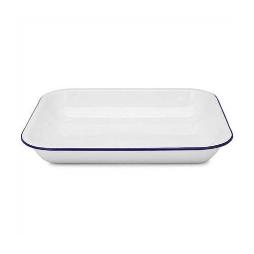 FALCON BAKE PAN ENAMELWARE WHITE 28CM