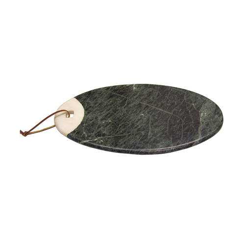 ZITOS OVAL BOARD GREEN/WHITE MARBLE