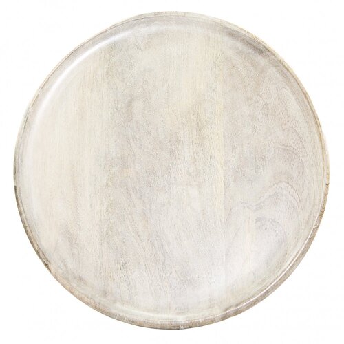 MANGOWOOD SERVING BOARD ROUND 30CM BLANC