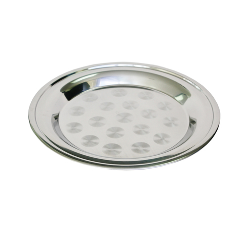 ROUND PLATTER TRAY 35CM STAINLESS STEEL