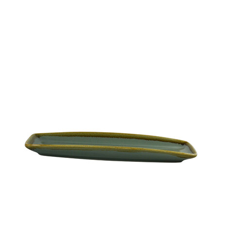 AQUA GREEN RECT PLATTER 260X100X27MM