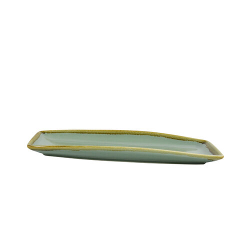 AQUA GREEN RECT PLATTER 330X140X32MM