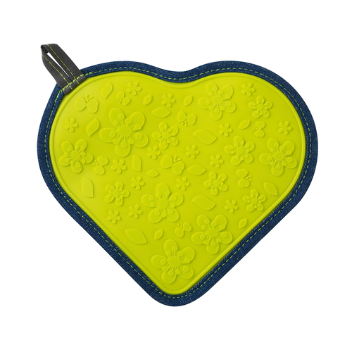 ZEAL HEART HOT MAT DENIM GREEN