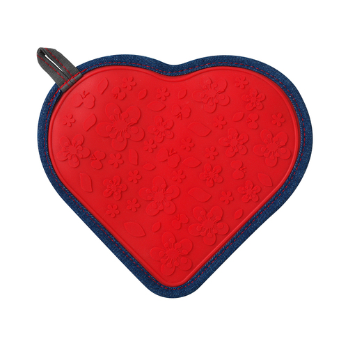 ZEAL HEART HOT MAT DENIM RED