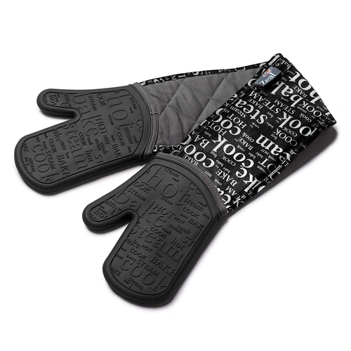 Zeal Oven Glove Print Black