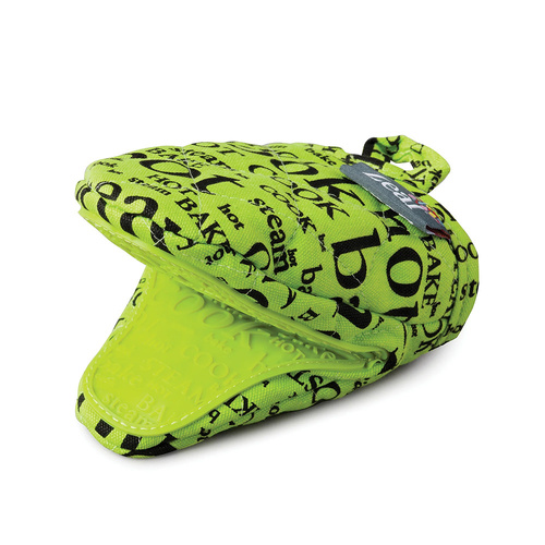 ZEAL MINI FABRIC POT MITT PRINT NEON LIM