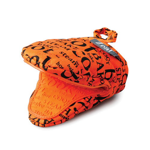 ZEAL MINI FABRIC POT MITT PRINT NEON ORA