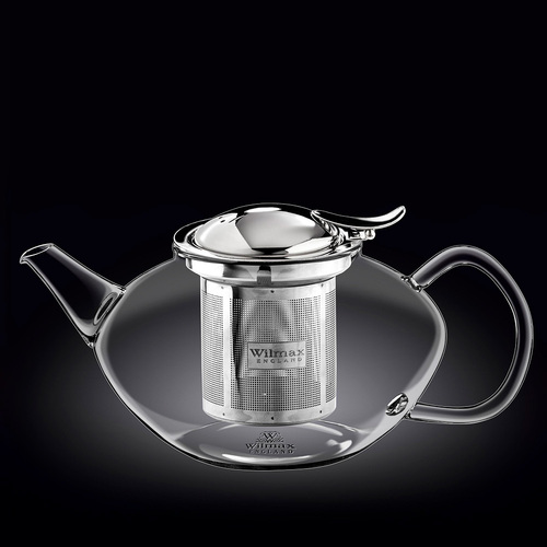 THERMO-GLASS TEAPOT 1550ML BELLY S/S LID