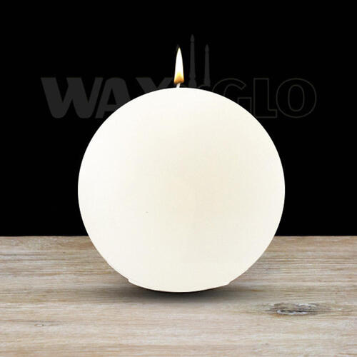 100mm dia BALL CANDLE -WHITE