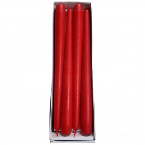 250mm Unwrapped Taper -Red (12pk)