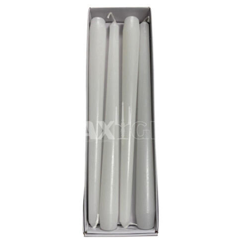 250mm Unwrapped Taper -White (12pk)